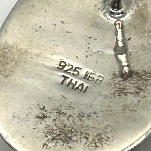 Vintage Sterling Silver Pierced Earrings Oval Textured 925 Stamped 5.7 grams - Picture 8 of 13